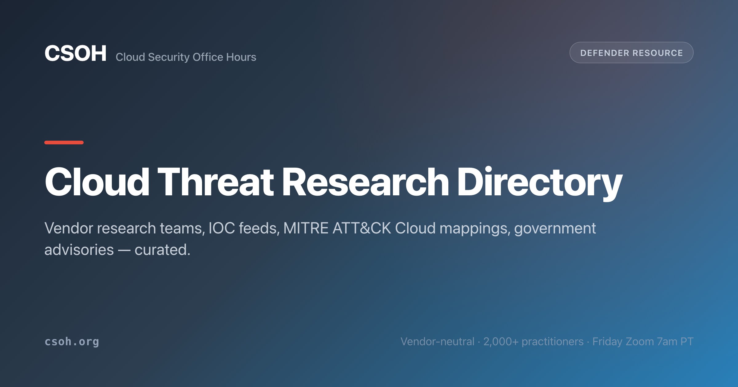 Cloud Threat Research