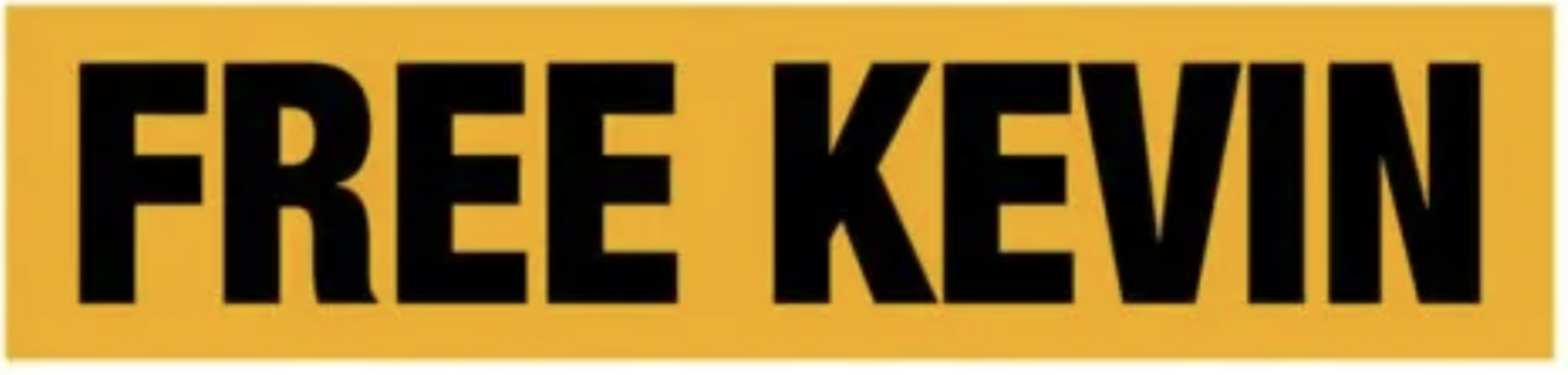 FREE KEVIN bumper sticker
